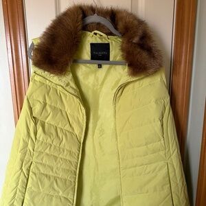 Talbots NWT Plus Sized Removable Faux Fur Collar Puffer Vest